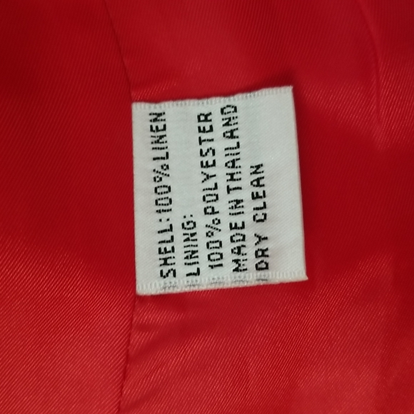 Talbots Irish linen casual blazer in Red, size 8 - Picture 9 of 9